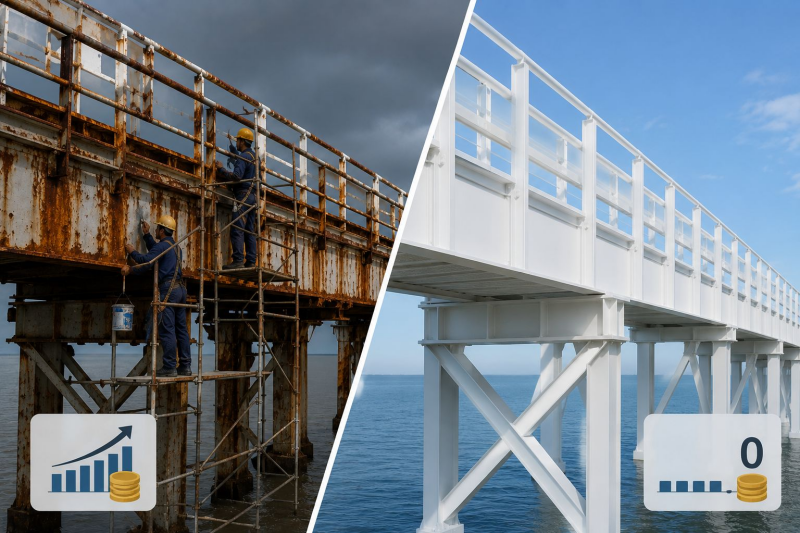 FRP مقابل Steel: لماذا تعتبر التكلفة الإجمالية للملكية أكثر أهمية من سعر الشراء